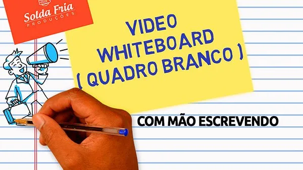 Video Whiteboard 1 Video com mão escrevendo Whiteboard